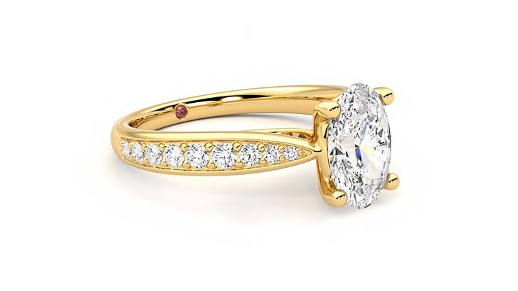 Taylor & Hart Aria Oval Engagement Ring 360 degree image 5