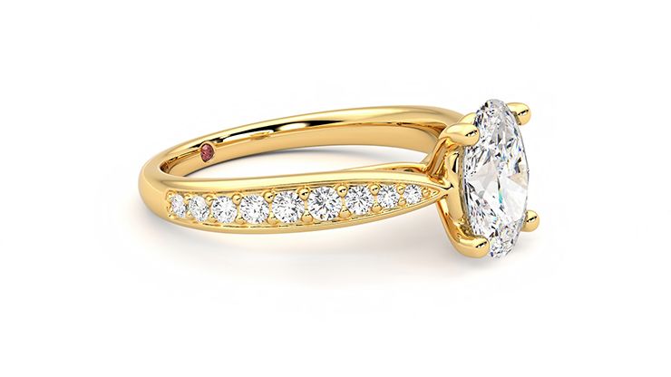 Taylor & Hart Aria Oval Engagement Ring 360 degree image 6