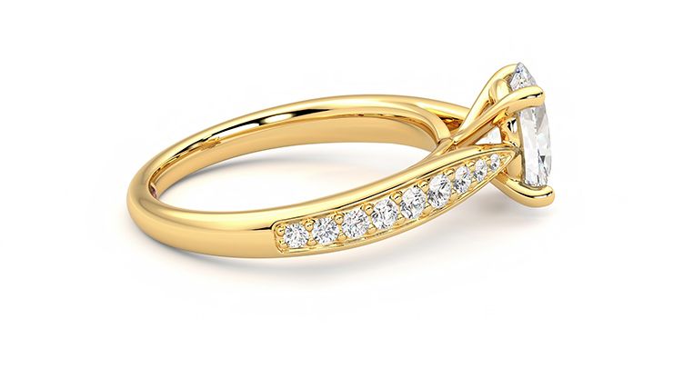 Taylor & Hart Aria Oval Engagement Ring 360 degree image 9