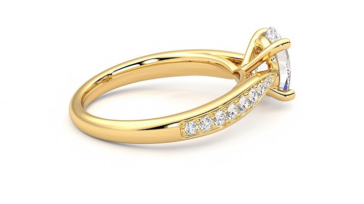 Taylor & Hart Aria Oval Engagement Ring 360 degree image 10