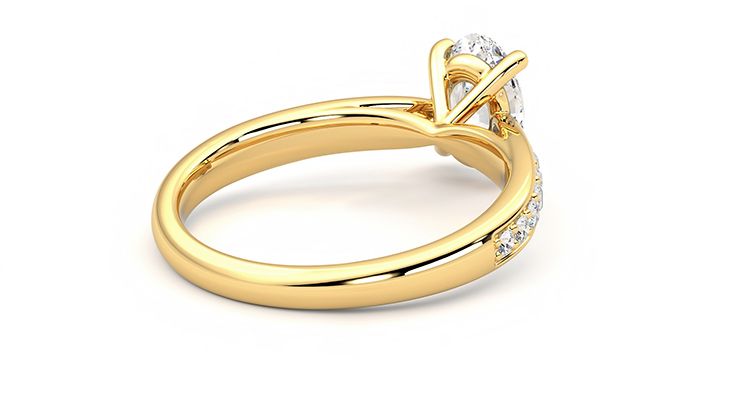 Taylor & Hart Aria Oval Engagement Ring 360 degree image 12
