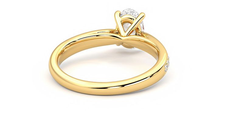 Taylor & Hart Aria Oval Engagement Ring 360 degree image 13