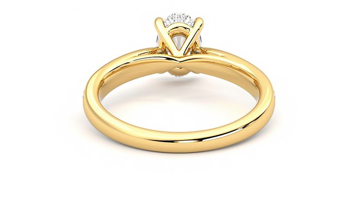 Taylor & Hart Aria Oval Engagement Ring 360 degree image 14