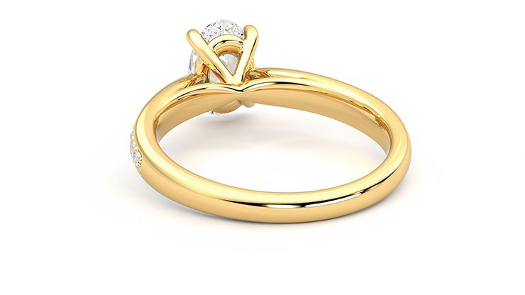 Taylor & Hart Aria Oval Engagement Ring 360 degree image 15