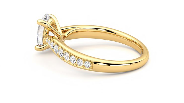 Taylor & Hart Aria Oval Engagement Ring 360 degree image 18