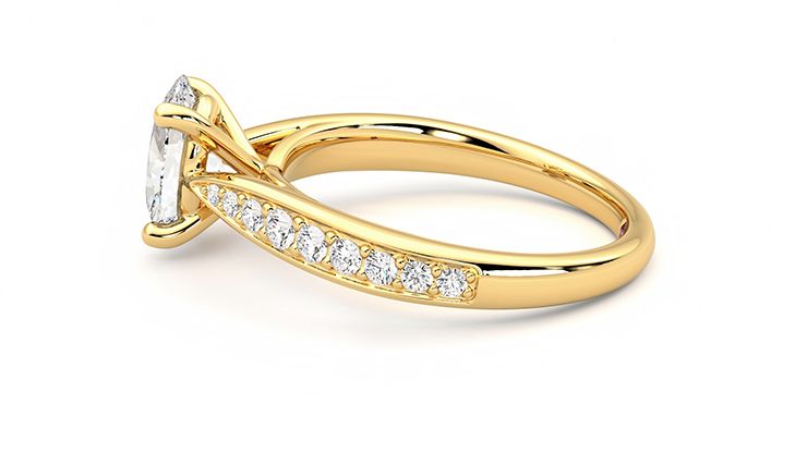 Taylor & Hart Aria Oval Engagement Ring 360 degree image 19