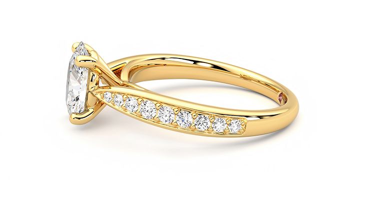 Taylor & Hart Aria Oval Engagement Ring 360 degree image 20