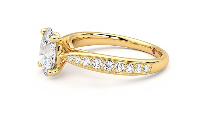 Taylor & Hart Aria Oval Engagement Ring 360 degree image 21
