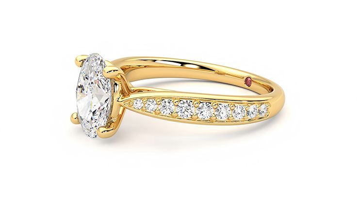Taylor & Hart Aria Oval Engagement Ring 360 degree image 22