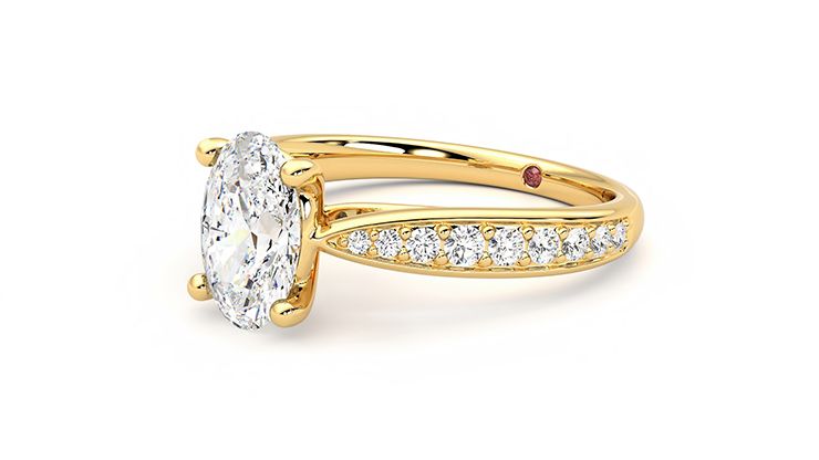 Taylor & Hart Aria Oval Engagement Ring 360 degree image 23