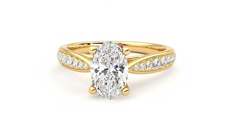 Taylor & Hart Aria Oval Engagement Ring 360 degree image 27