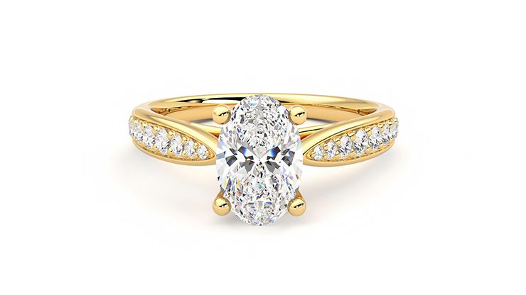 Taylor & Hart Aria Oval Engagement Ring 360 degree image 28