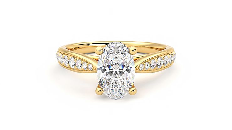 Taylor & Hart Aria Oval Engagement Ring 360 degree image 29