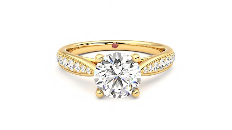Taylor & Hart Aria Round Engagement Ring 360 degree image 1