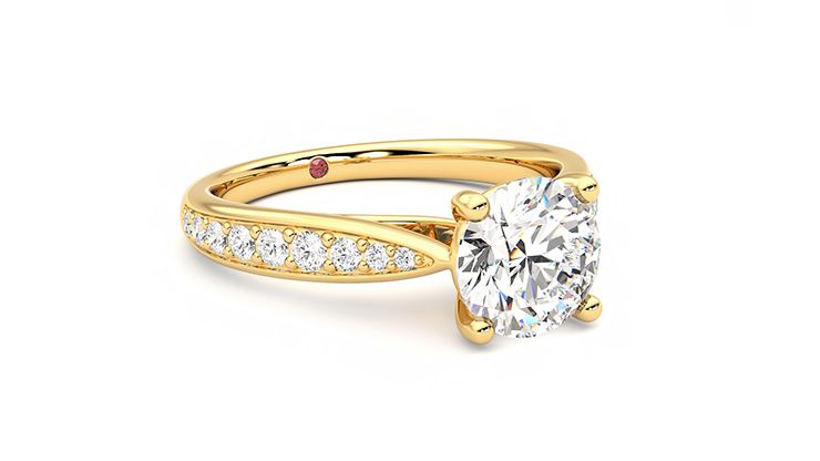 Taylor & Hart Aria Round Engagement Ring 360 degree image 5