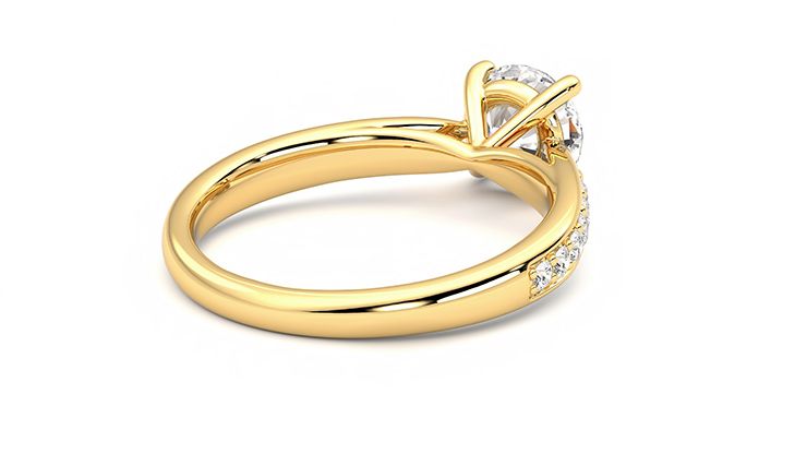 Taylor & Hart Aria Round Engagement Ring 360 degree image 13