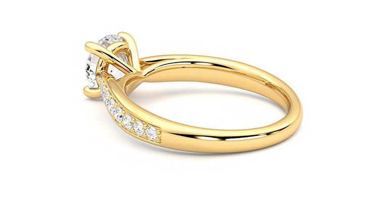 Taylor & Hart Aria Round Engagement Ring 360 degree image 18