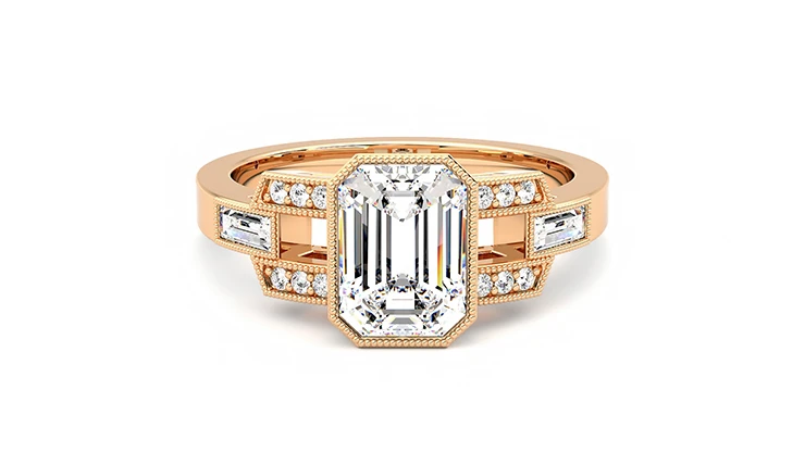 Taylor & Hart Artemis Emerald Engagement Ring 360 detail 01