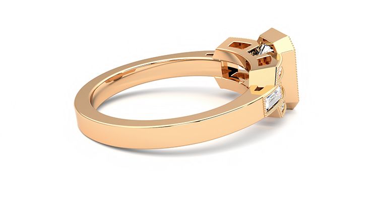 Taylor & Hart Artemis Emerald Engagement Ring 360 degree image 11