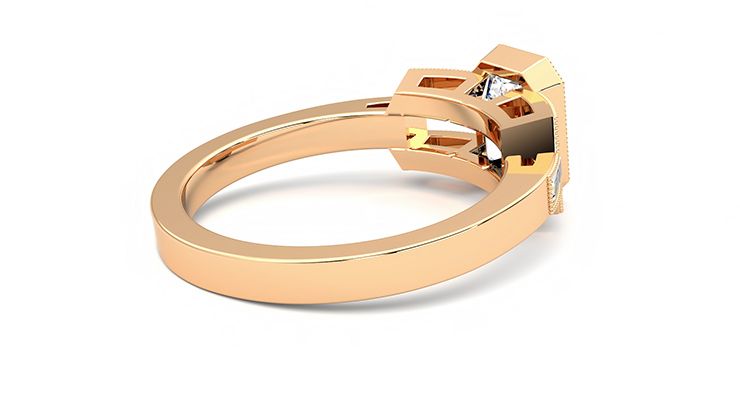 Taylor & Hart Artemis Emerald Engagement Ring 360 degree image 12