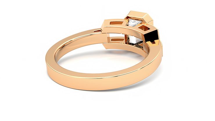 Taylor & Hart Artemis Emerald Engagement Ring 360 degree image 13