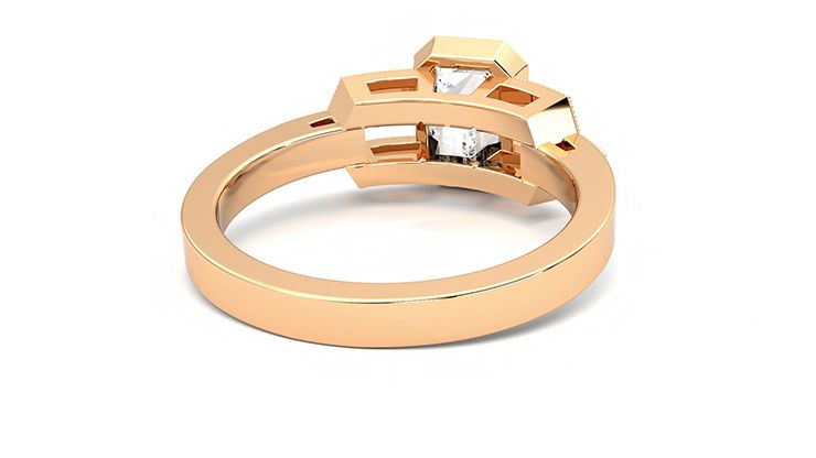 Taylor & Hart Artemis Emerald Engagement Ring 360 degree image 14