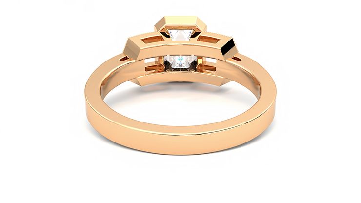 Taylor & Hart Artemis Emerald Engagement Ring 360 degree image 15