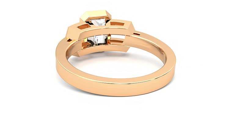 Taylor & Hart Artemis Emerald Engagement Ring 360 degree image 16