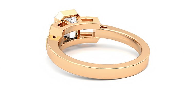 Taylor & Hart Artemis Emerald Engagement Ring 360 degree image 17