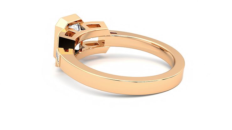 Taylor & Hart Artemis Emerald Engagement Ring 360 degree image 18