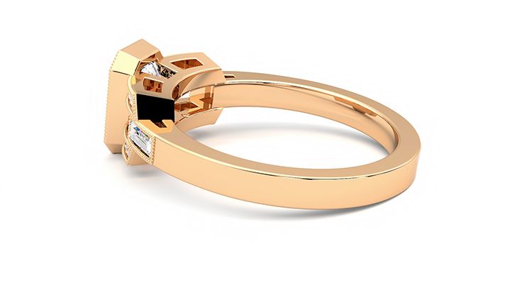 Taylor & Hart Artemis Emerald Engagement Ring 360 degree image 19