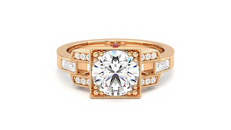 Taylor & Hart Artemis Round Engagement Ring 360 degree image 0