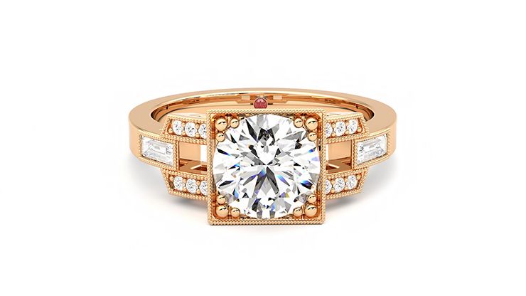 Taylor & Hart Artemis Round Engagement Ring 360 degree image 1