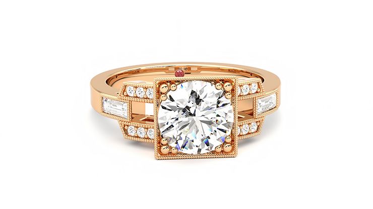 Taylor & Hart Artemis Round Engagement Ring 360 degree image 2