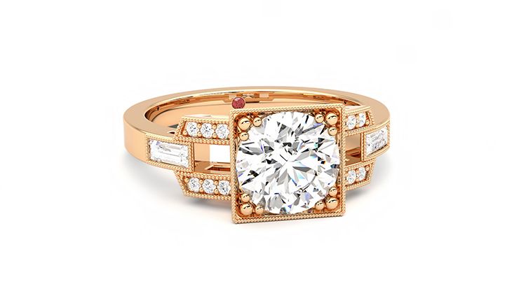 Taylor & Hart Artemis Round Engagement Ring 360 degree image 3