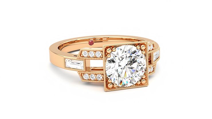 Taylor & Hart Artemis Round Engagement Ring 360 degree image 4