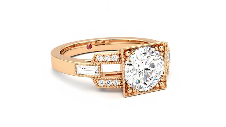 Taylor & Hart Artemis Round Engagement Ring 360 degree image 5