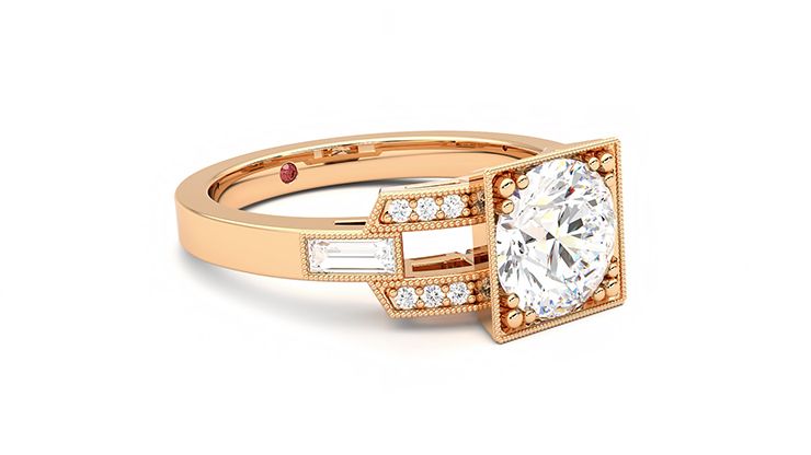 Taylor & Hart Artemis Round Engagement Ring 360 degree image 6