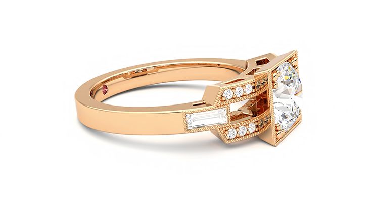 Taylor & Hart Artemis Round Engagement Ring 360 degree image 8