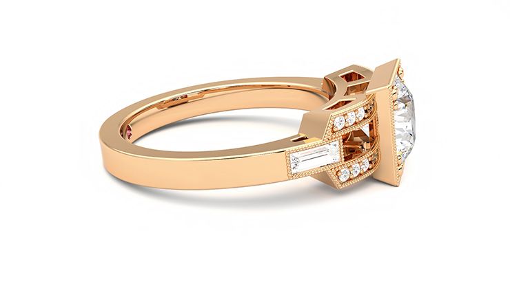 Taylor & Hart Artemis Round Engagement Ring 360 degree image 9