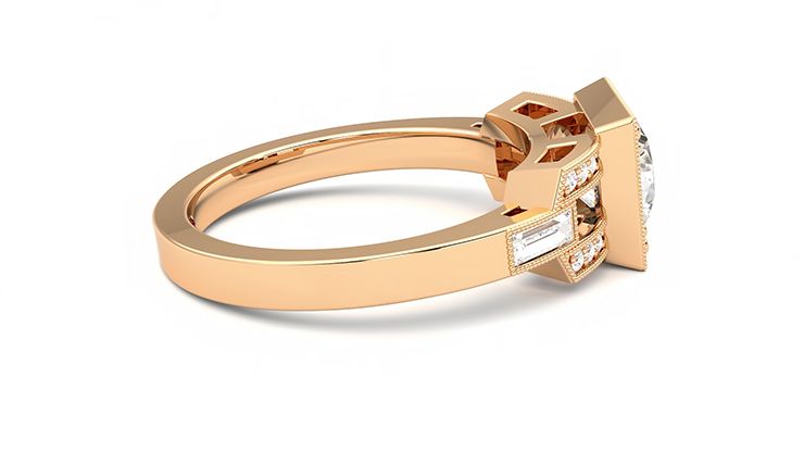 Taylor & Hart Artemis Round Engagement Ring 360 degree image 10