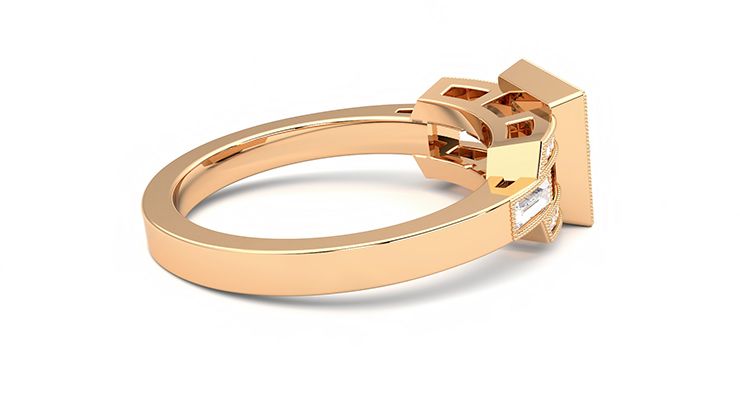 Taylor & Hart Artemis Round Engagement Ring 360 degree image 11