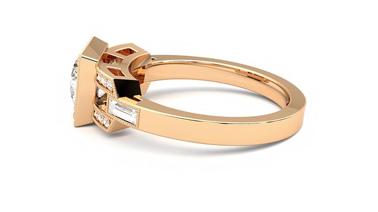 Taylor & Hart Artemis Round Engagement Ring 360 degree image 20