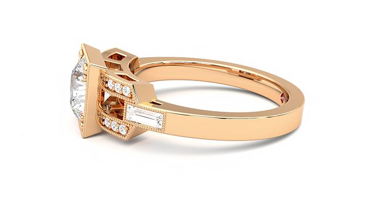 Taylor & Hart Artemis Round Engagement Ring 360 degree image 21
