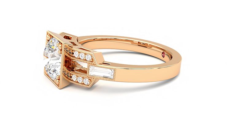 Taylor & Hart Artemis Round Engagement Ring 360 degree image 22