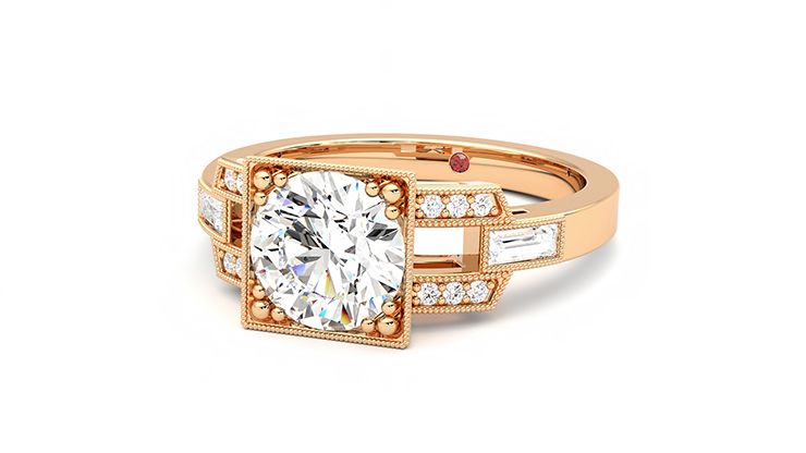 Taylor & Hart Artemis Round Engagement Ring 360 degree image 26