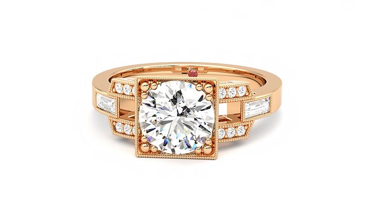 Taylor & Hart Artemis Round Engagement Ring 360 degree image 28