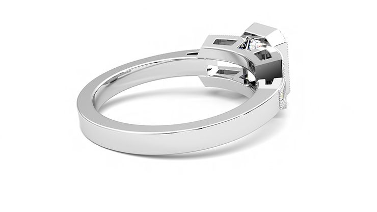 Taylor & Hart Artemis Emerald Engagement Ring 360 degree image 12