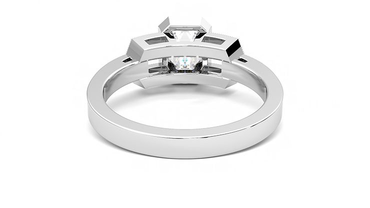 Taylor & Hart Artemis Emerald Engagement Ring 360 degree image 15