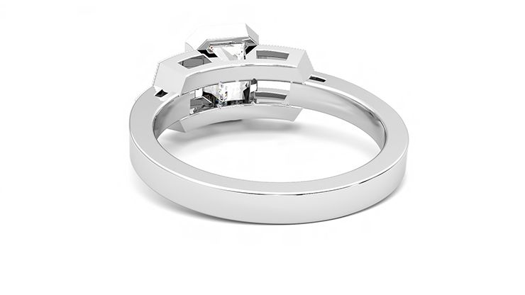 Taylor & Hart Artemis Emerald Engagement Ring 360 degree image 16